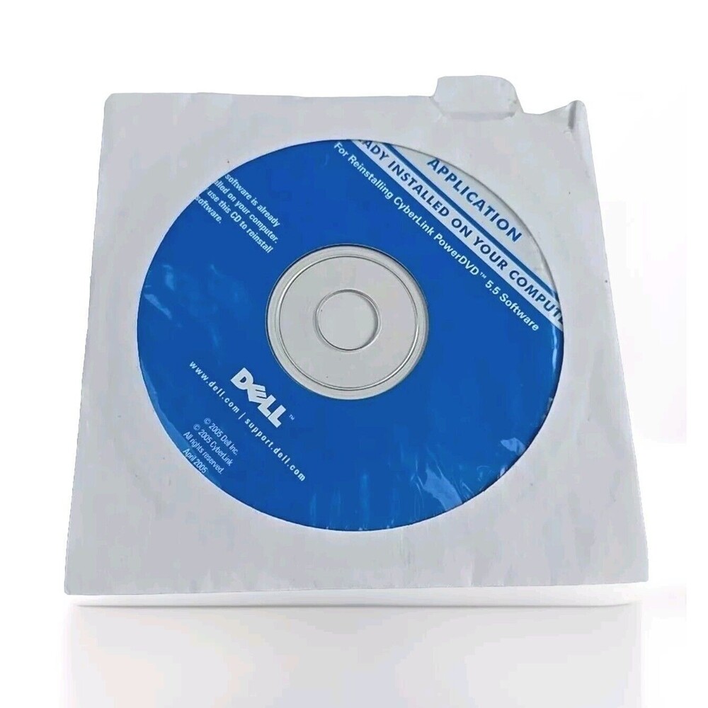 Dell CyberLink PowerDVD 5.5 Software Install Installation Disc CD ROM April 2005